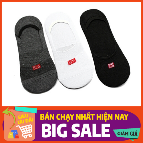 [XƯỞNG PHÁ SẢN] Combo 10 đôi tất không cổ đeo giày lười -  giày da đen