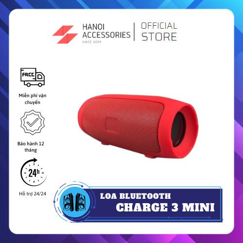 Loa bluethooth không dây jbl charge 3+ mini vỏ nhôm, hỗ trợ thẻ nhớ/usb/fm - bao test