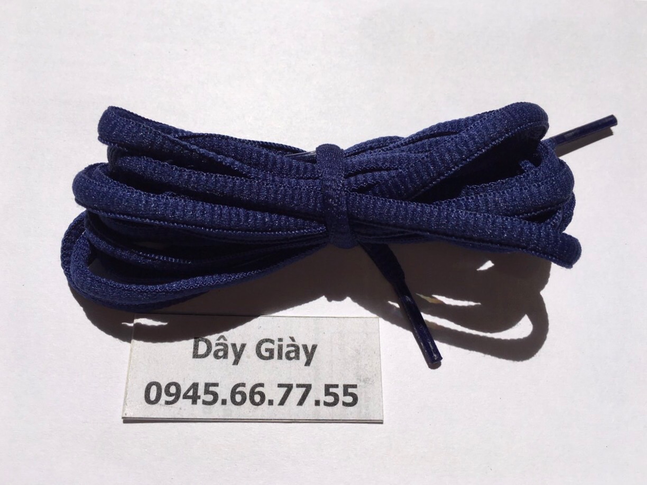 Dây giày màu xanh đen - bản ovan 1m2