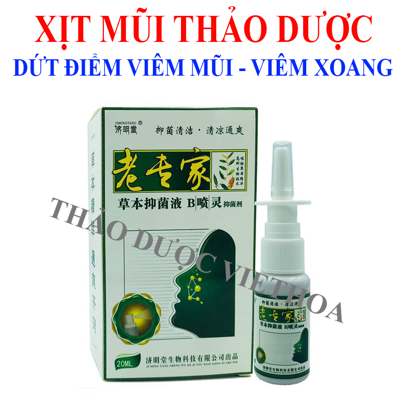 Xịt mũi thảo dược Dứt Điểm Viêm Mũi, Viêm Xoang mãn tính