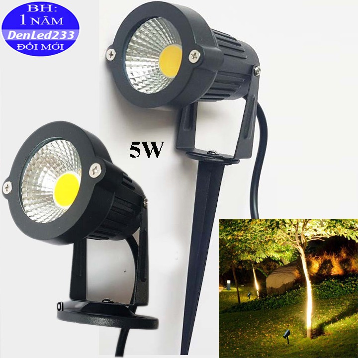 [RẺ VÔ ĐỐI] ĐÈN RỌI NGOÀI TRỜI 5W. SÁNG TRẮNG-VÀNG HABALI