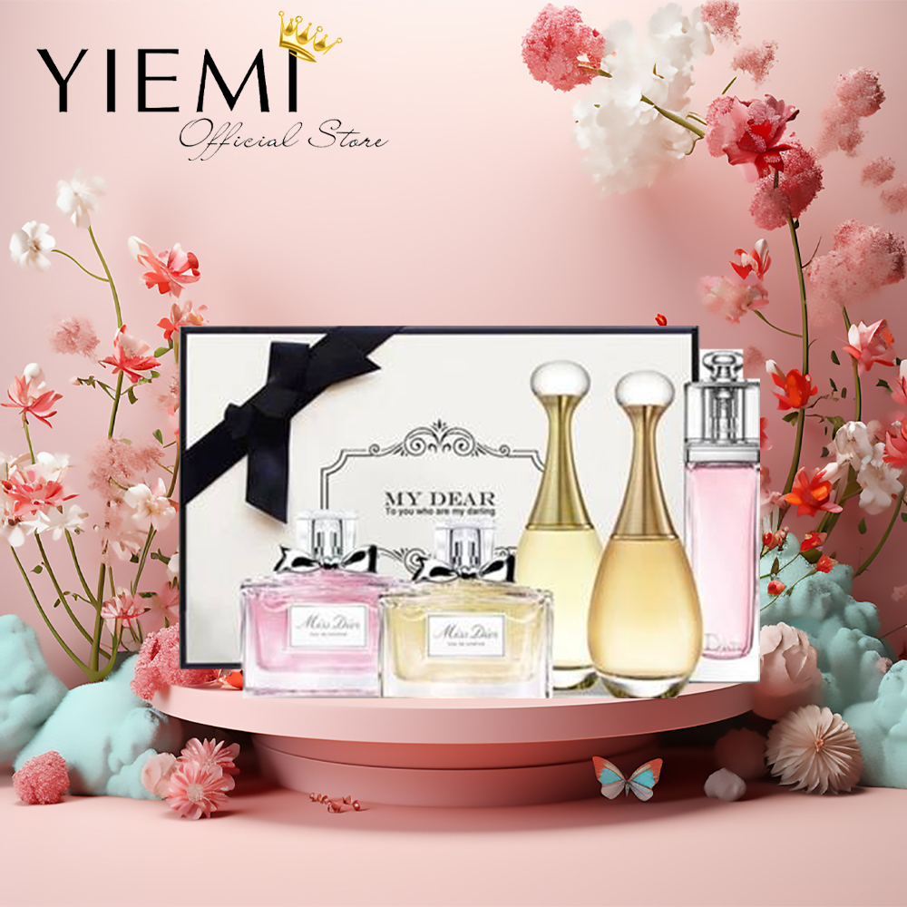 Set nước hoa mini 5 chai, Combo nước hoa mini kèm son, Set nước hoa Dior mini chính hãng siêu sang trọng
