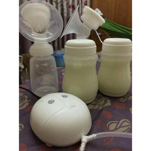 Máy hút sữa mẹ chạy bằng điện real bubee - máy đài loan có chế độ massage 2 bình