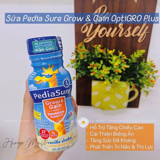 Sữa nước Pediasure Vani Grow Gain Optigro plus 237ml