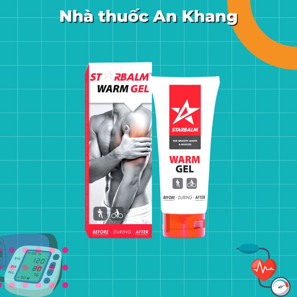 Gel làm nóng Starbalm Warm Gel 100ml giúp làm ấm nóng các vùng cơ tránh chấn thương vận động