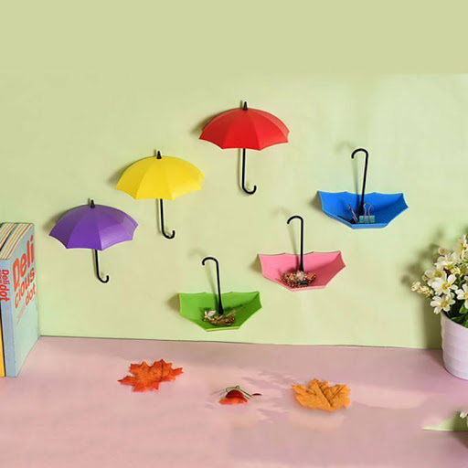 [HCM]Bộ 3 móc treo dán tường hình cây dù - Thiết kế đẹp mắt mang sắc màu tinh tế hiện đại