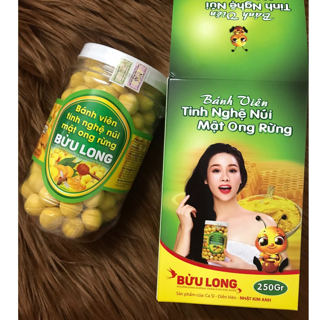 Bánh Viên Tinh Nghệ Núi Mật Ong Rừng Bửu Long 500g Nhật Kim Anh