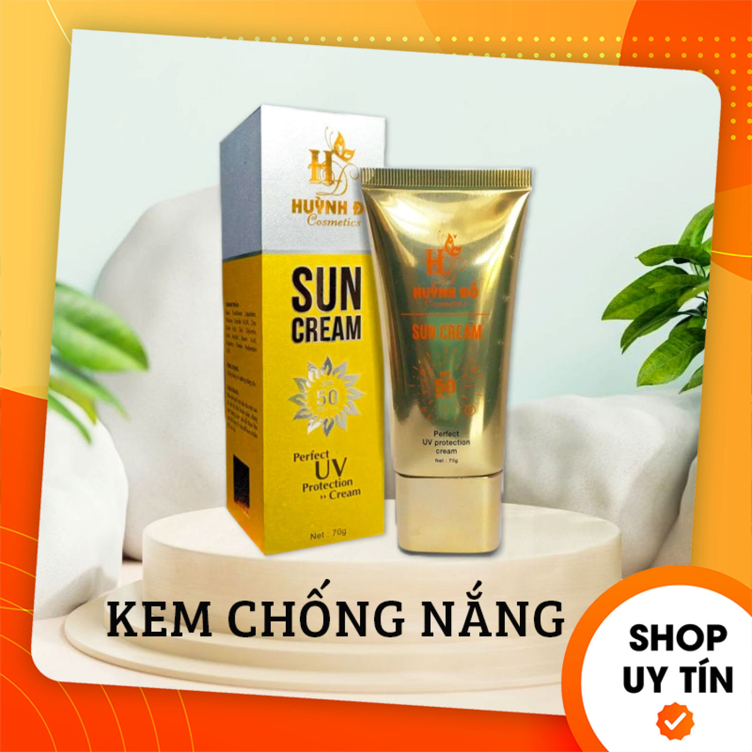 Kem Chống Nắng Sun Cream Huỳnh Đỗ Cosmetics Giá Sỉ