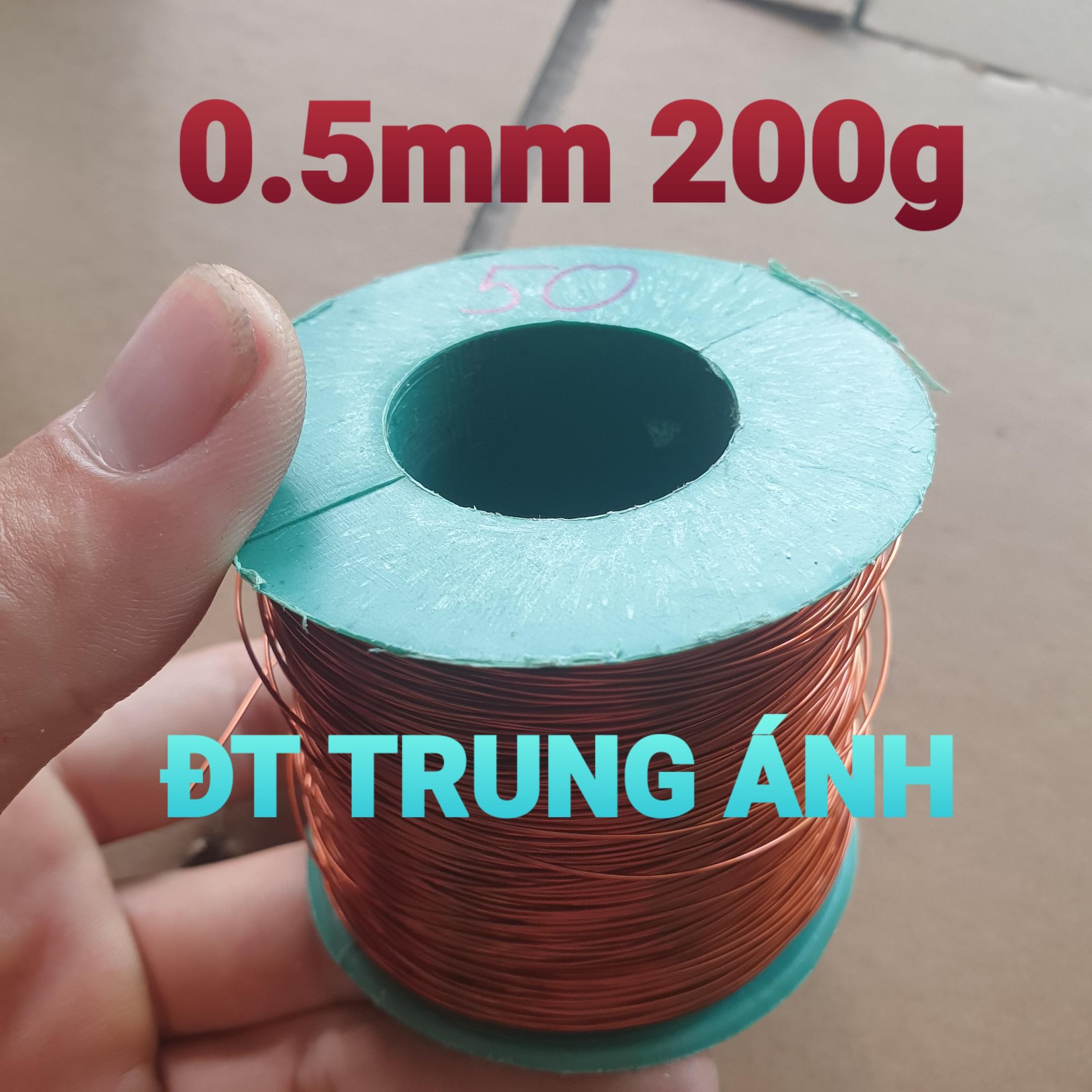 ( DÂY ĐỒNG CUỘN 200Gram- 0.5mm ). DÂY ĐỒNG QUẤN BIẾN ÁP KÍCH CƠ, BIẾN ÁP THƯỜNG ĐIỆN 220V. QUẤN ĐỘNG CƠ. DÂY ĐỒNG TRÁNG MEN, BỌC EMAY CÁCH ĐIỆN. DÙNG ĐỂ QUẤN BIẾN ÁP KICH CƠ, BIẾN ÁP THƯỜNG 220V, ĐỘNG CƠ, MOTO.