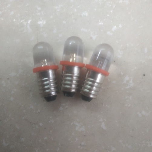 Bóng led đơn 24vac/dc đuôi xoáy 10mm e10 ánh sáng đỏ