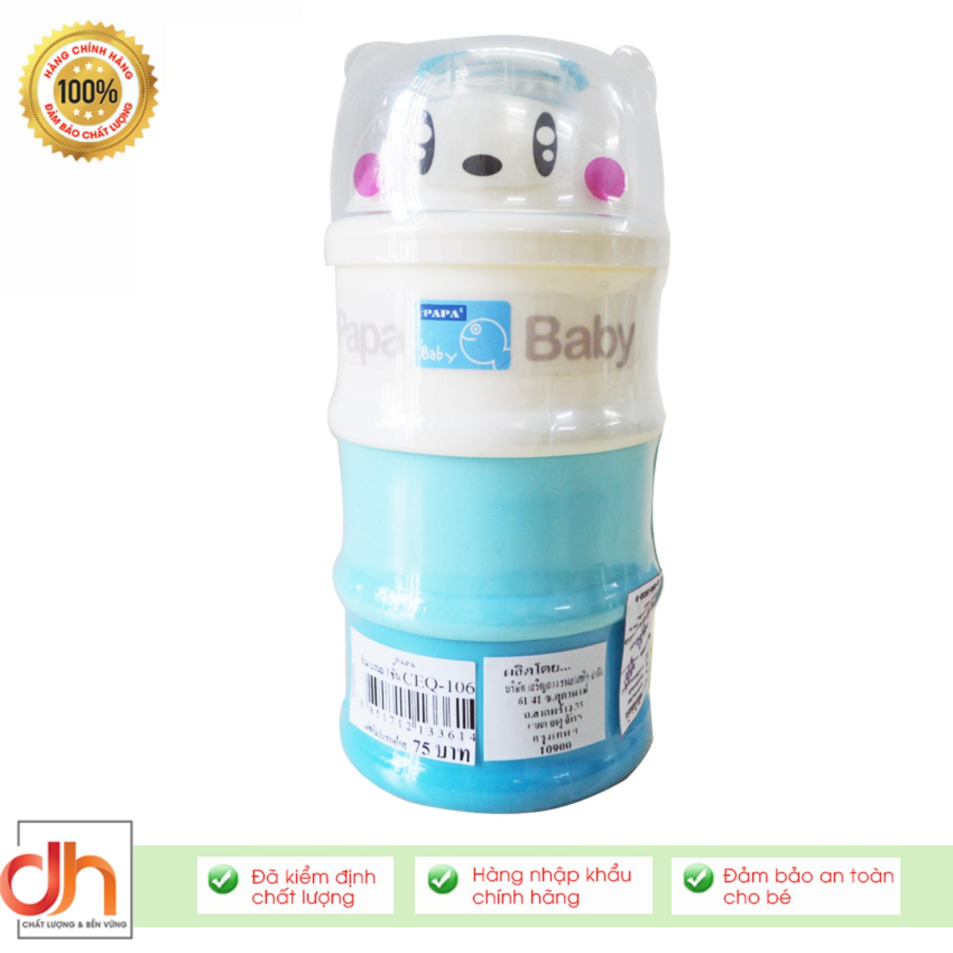 Hộp đựng sữa 3 tầng papa thái lan