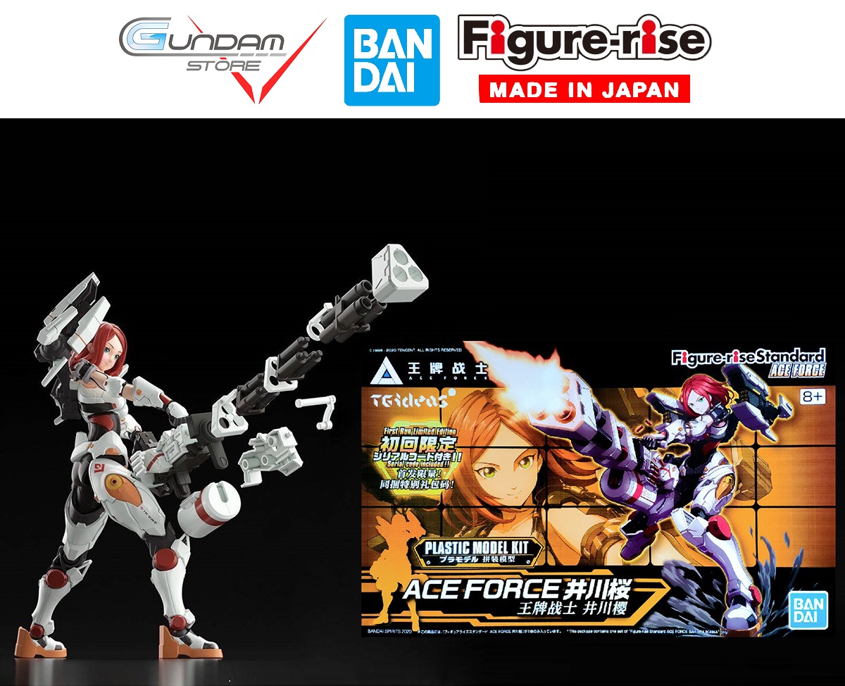 Mô Hình Bandai Ace Force Ikawa Sakura Figure Rise Standard Hg 1/12 Mô Hình Đồ Chơi Lắp Ráp Anime Nhật