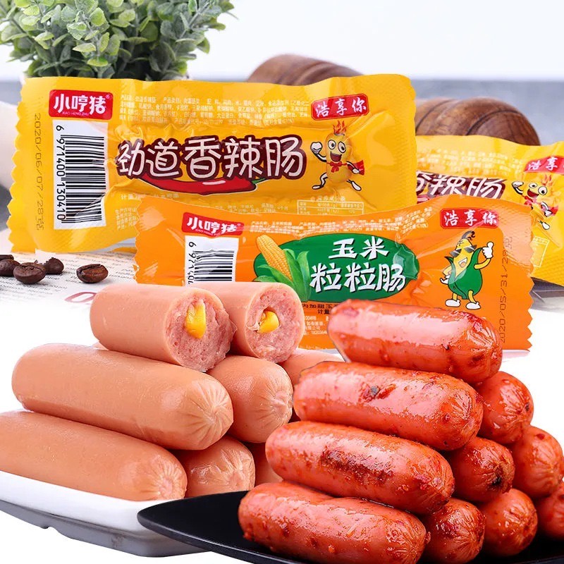 Xúc xích ngô Xúc xích cay ăn liền ăn vặt nội địa Trung Quốc