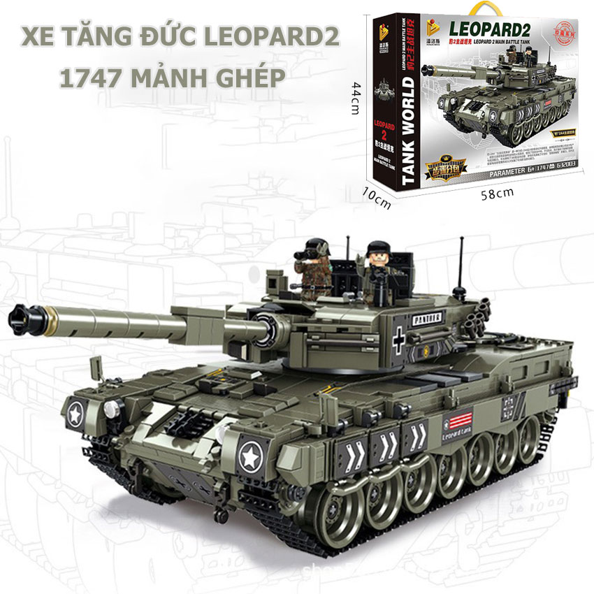 Bộ đồ chơi lắp ráp Xe Tăng Đức Leopard2 giúp trẻ thông minh kiên trì sáng tạo