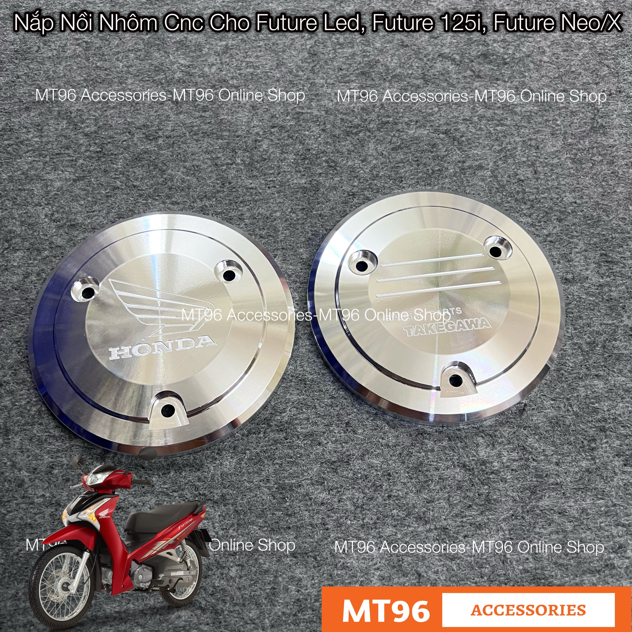 Nắp nồi nhôm cnc future led, future neo, future 125 siêu bóng nét