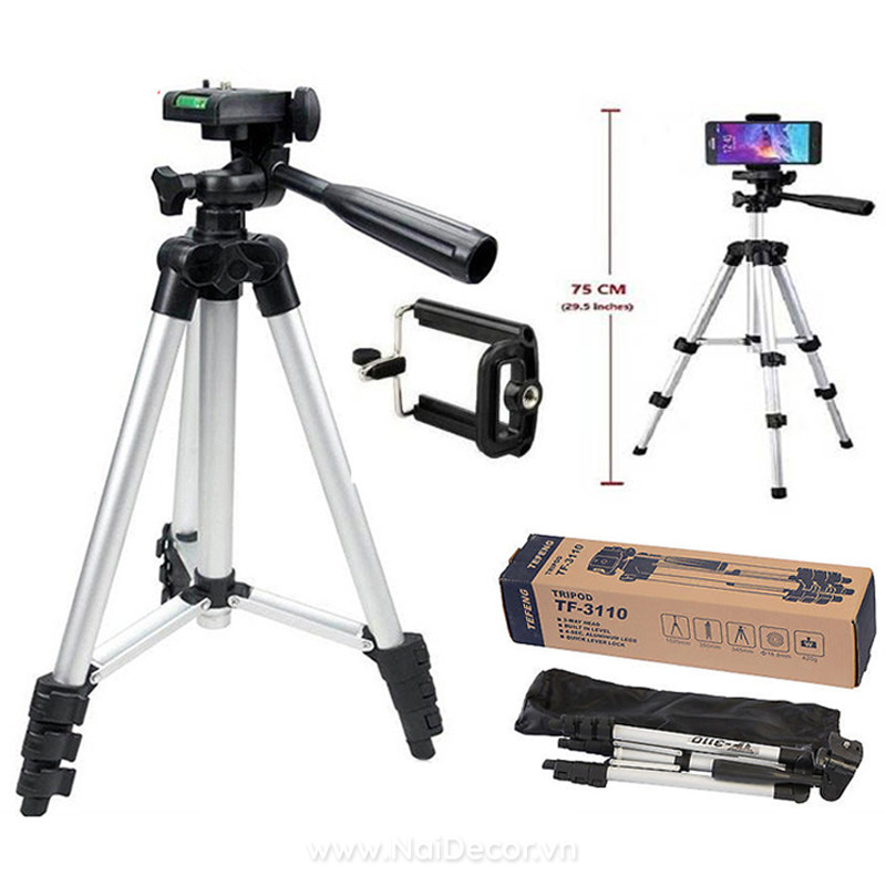 [ĐẠI HẠ GIÁ]- GIÁ ĐỠ 3 CHÂN TỰ SƯỚNG TRIPOD 3110 - GIÁ ĐỠ 3 CHÂN CHỤP HÌNH - GIÁ ĐỠ ĐIỆN THOẠI CHỤP HÌNH  Gậy 3 chân tự sướng Tripod 3110 Cho Điện Thoại Máy Ảnh -