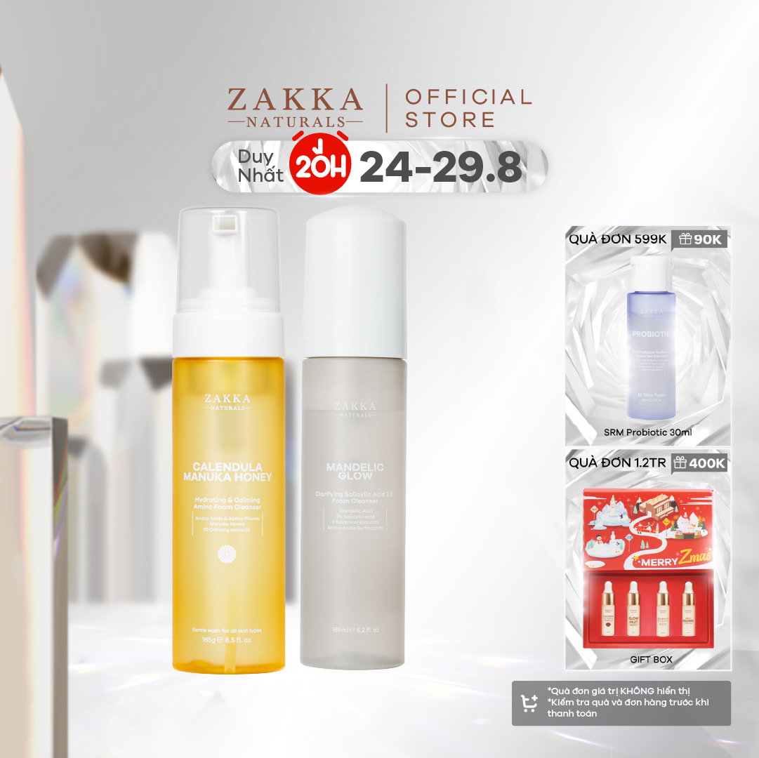 Bộ Đôi Làm Sạch Sáng Êm Dịu, Tối Sạch Sâu Zakka Naturals 15