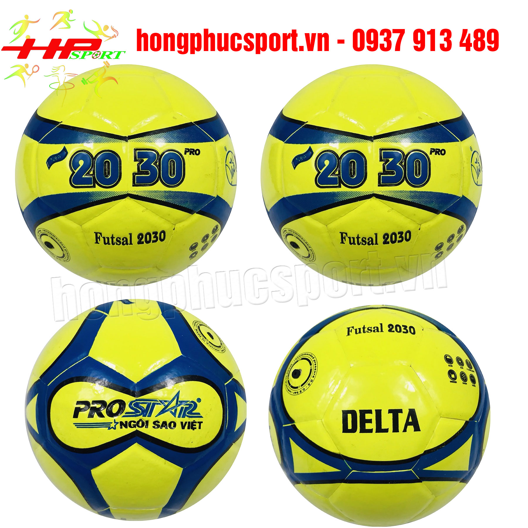 Bóng đá futsal 2030 Prostar sân cỏ nhân tạo vàng size số 4