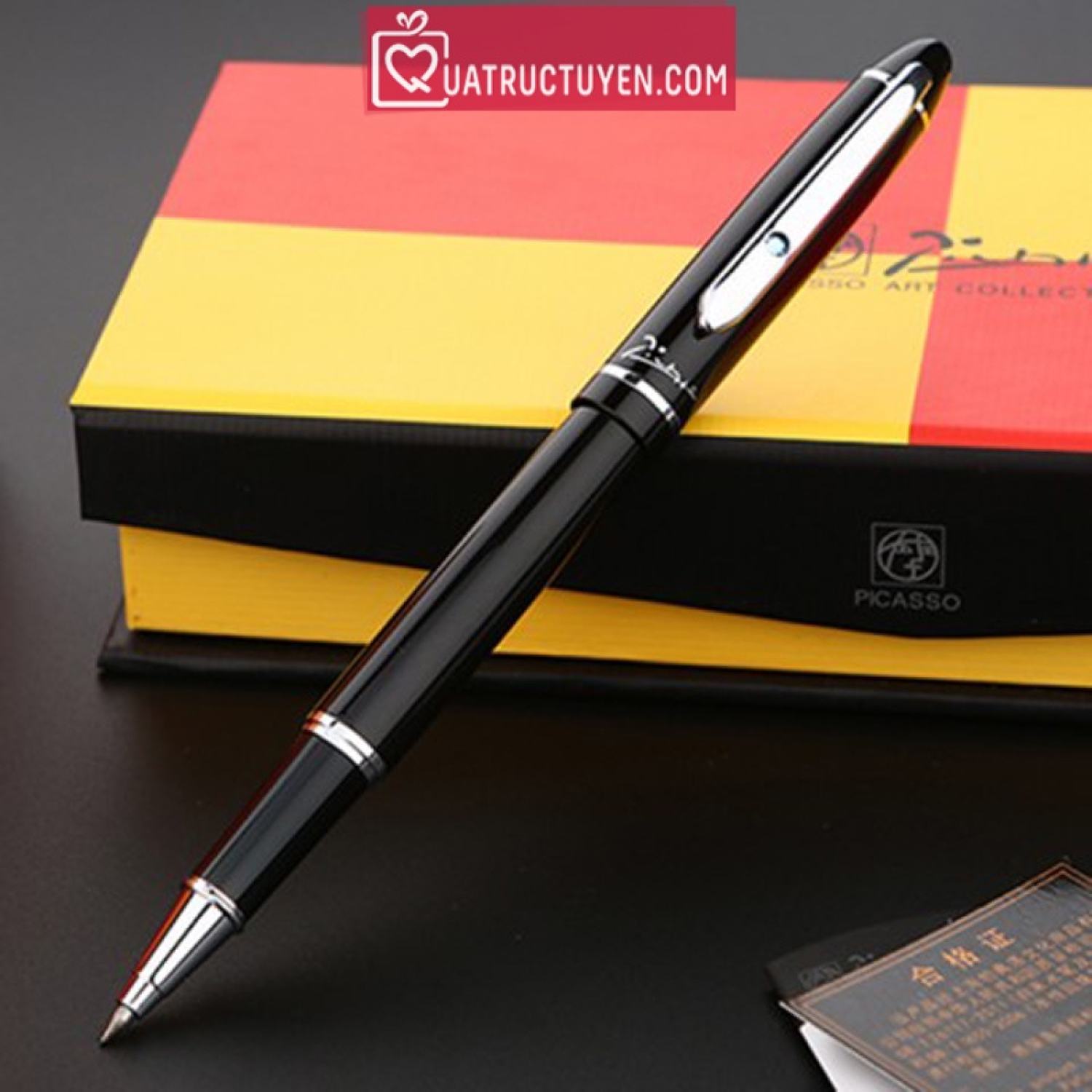 Bút ký dạ bi cao cấp picasso 608rb màu đen mối tình đầu quà tặng 20/11, doanh nhân