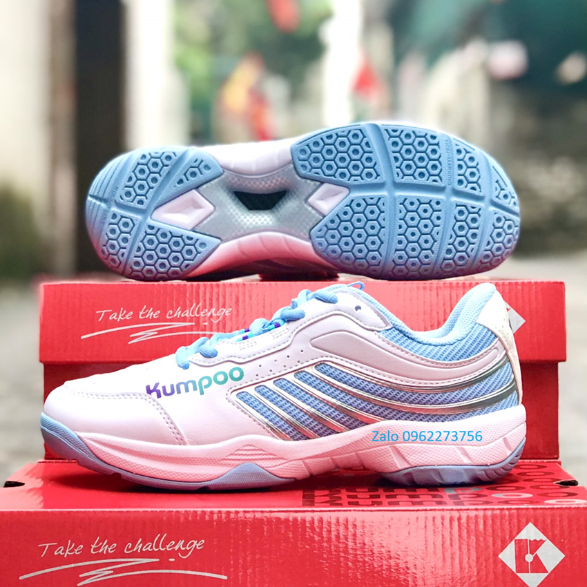 Giày Kumpoo KH-E301chơi cầu lông, bóng chuyền, bóng bàn, bóng ném, Da PU siêu bền đến cao cu non êm tạo độ bám sàn cực tốt - chơi được sân bê tông