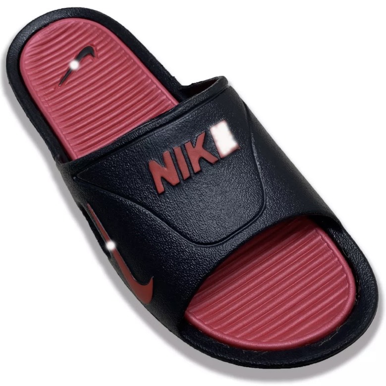 [HCM]Dép Nam Đúc Quai Ngang ( Hình Thật ) - Đế Đen Logo Hồng - Dép Nam Quai Ngang - NI 20201009 006