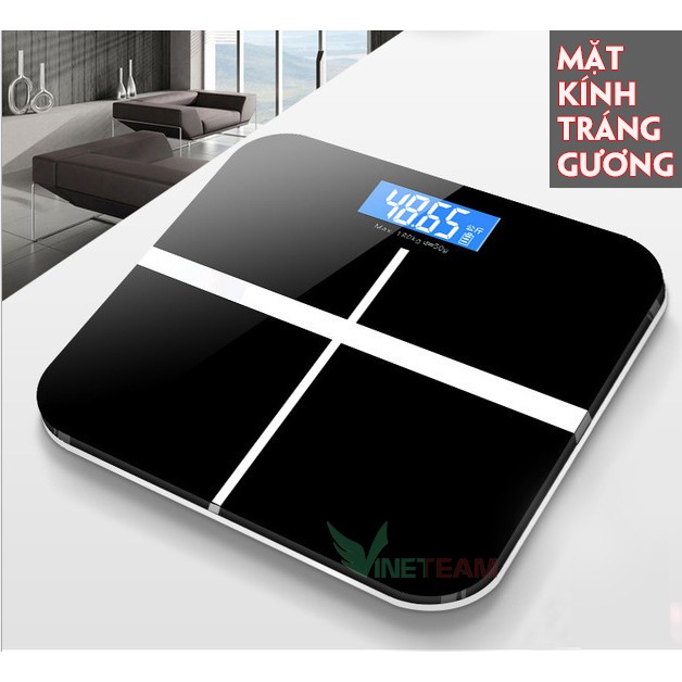  Xả hàng - CÂN ĐIỆN TỬ SỨC KHỎE - KÍNH CƯỜNG LỰC VUÔNG - ĐO CHÍNH XÁC DÙNG Pin tiểu  Pin sạc 