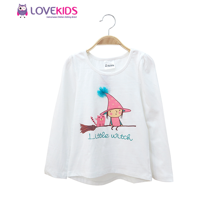 Áo thun dài tay bé gái Little Witch - Lovekids.