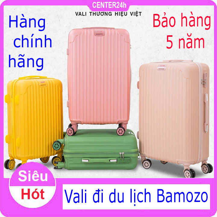 [ MIỄN PHÍ SHIP] Vali du lịch BAMOZO 8801 20inch , 24inch- nhựa cao cấp - Bảo hành 5 năm