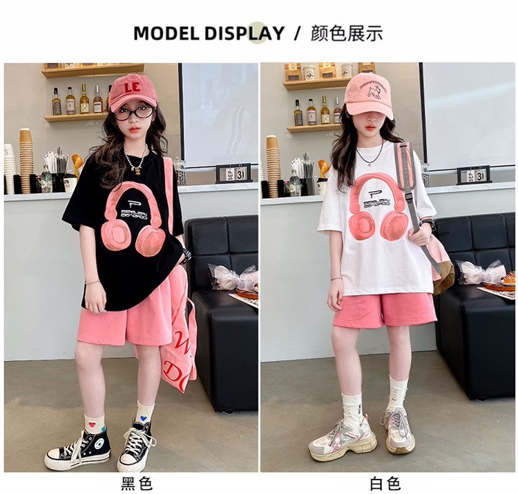 Set bộ quần áo dành cho bé gái 18-45kg mẫu PHONE. Thiết kế mới, chất vải cotton tixi.