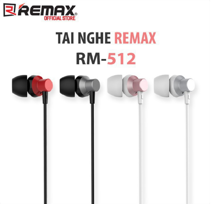 Tai nghe có dây nhét tai thời trang Remax RM-512