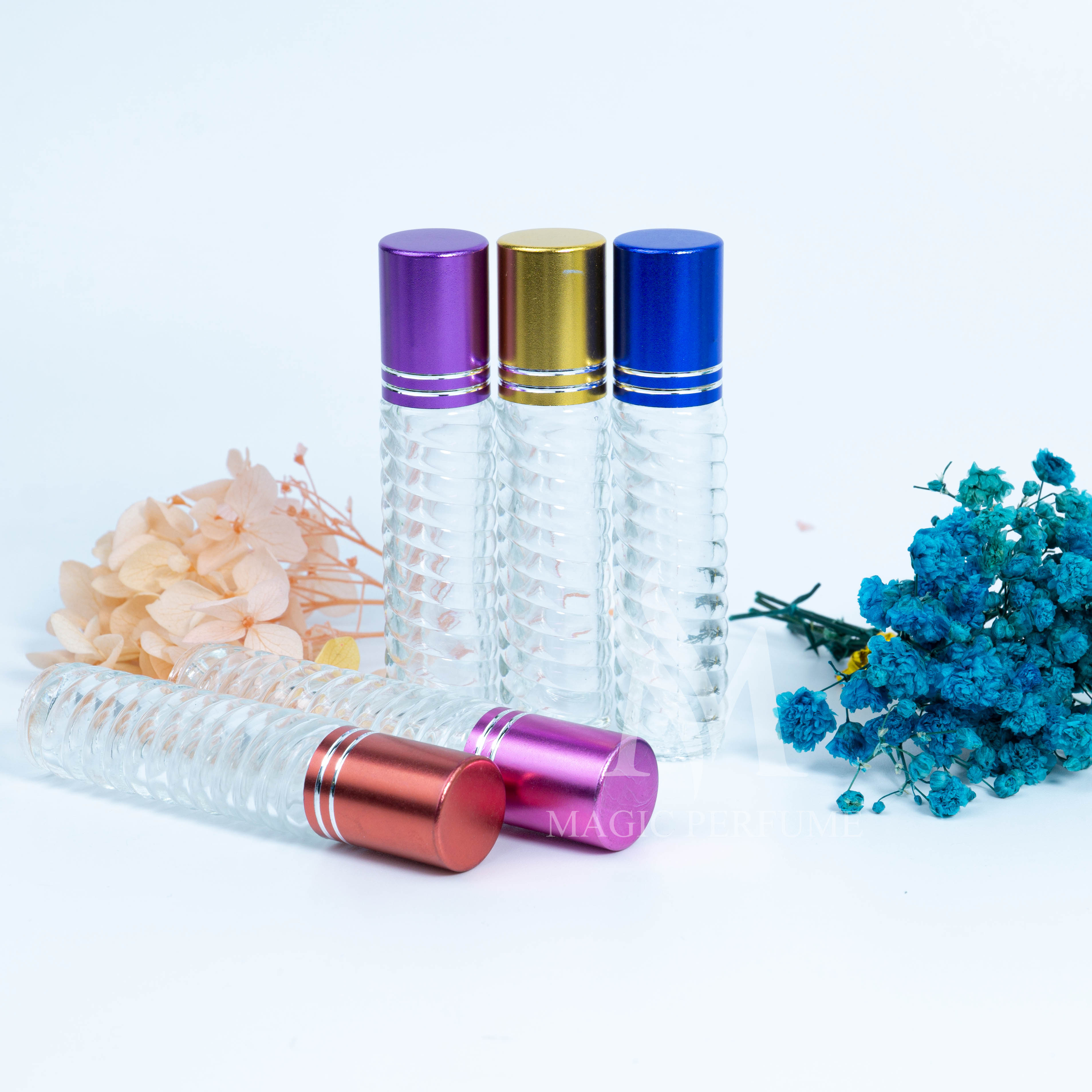Chai lọ đựng tinh dầu 5ml chai xoắn dạng lăn bi nhựa