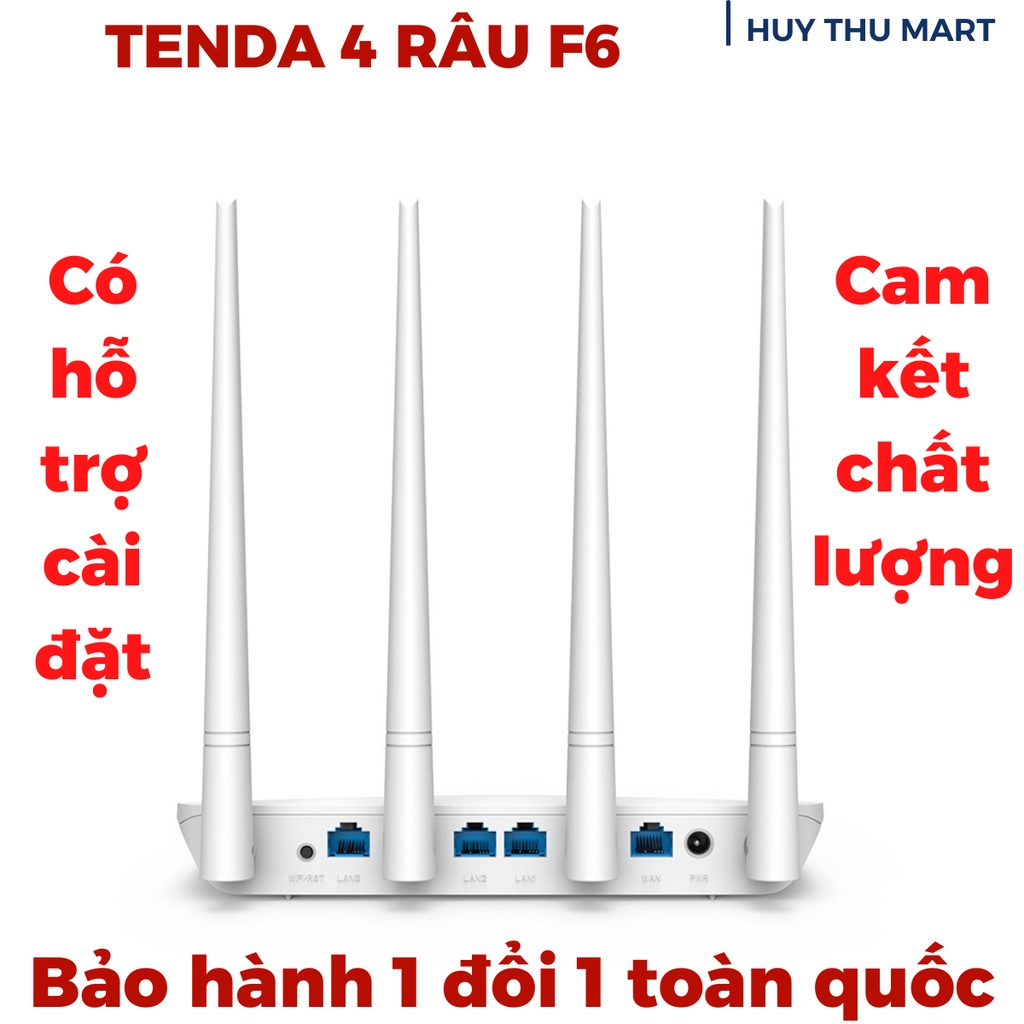 Bộ phát wifi tenda f6 4 angten 5dbi chuẩn n 300mbps siêu khoẻ