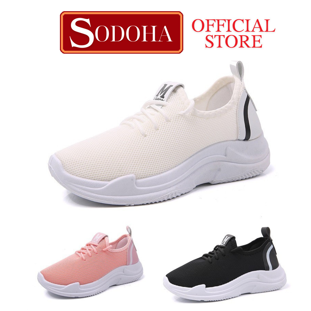 Giày Thể Thao Nữ Sodoha V6-58 [ Êm Nhẹ , Chuẩn , Đế Mềm ] Màu Trắng