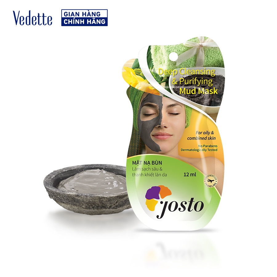 Mặt Nạ Đất Sét Bùn Non JOSTO 12ml - LÀM SẠCH & THANH KHIẾT LÀN DA