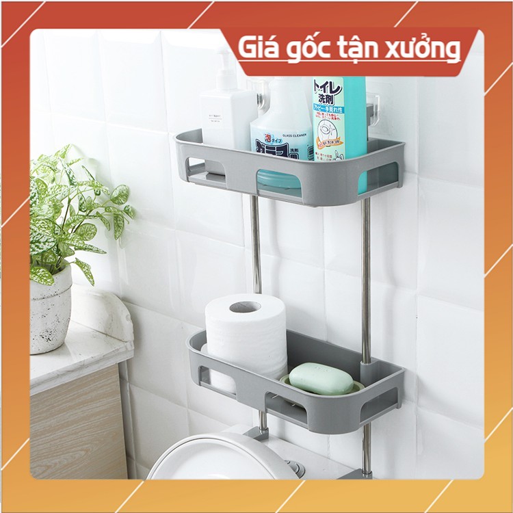 [ GIÁ GỐC TẬN XƯỞNG ] Kệ Toilet Nhà Tắm, Nhà Bếp 2 Tầng Dán Tường Tiện Lợi, kệ phòng tắm, kệ để sau toilet, ke nha tam