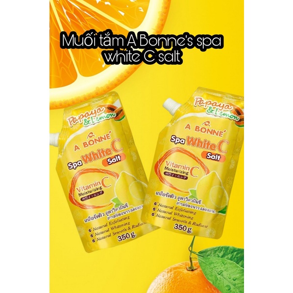 [CHÍNH HÃNG] MUỐI TẮM A BONNE 350gr - VITAMIN C PAPAYA AND LEMON