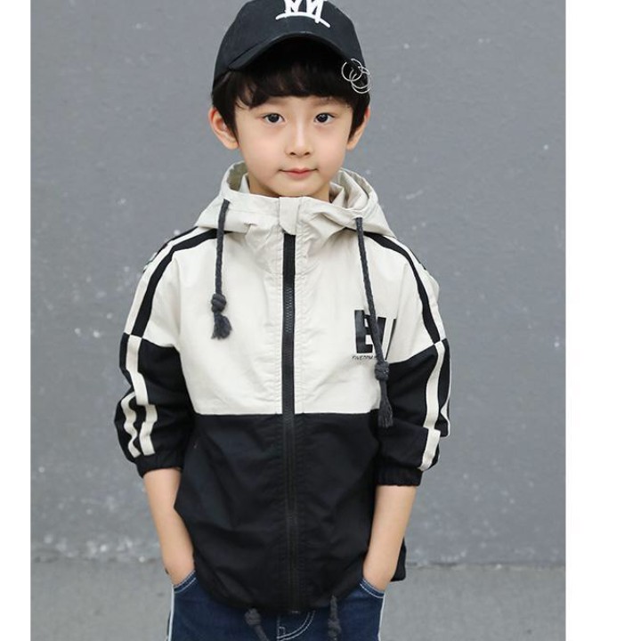 Áo khoác gió end, áo khoác unisex dành cho bé trai và bé gái từ 14kg -40kg phối màu cực xinh q008