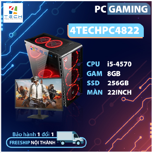 [Trả góp 0%]Máy tính bàn văn phòng pc building nguyên bộ để bàn cao cấp 4TechVP PC4822 sử dụng được 2 màn hình CPU Core i5 đủ phím chuột dùng cho cá nhân công ty trường học đã cài đặt để sử dụng ngay thiết kế nhỏ gọn dùng vào mạng chơi game tốt.