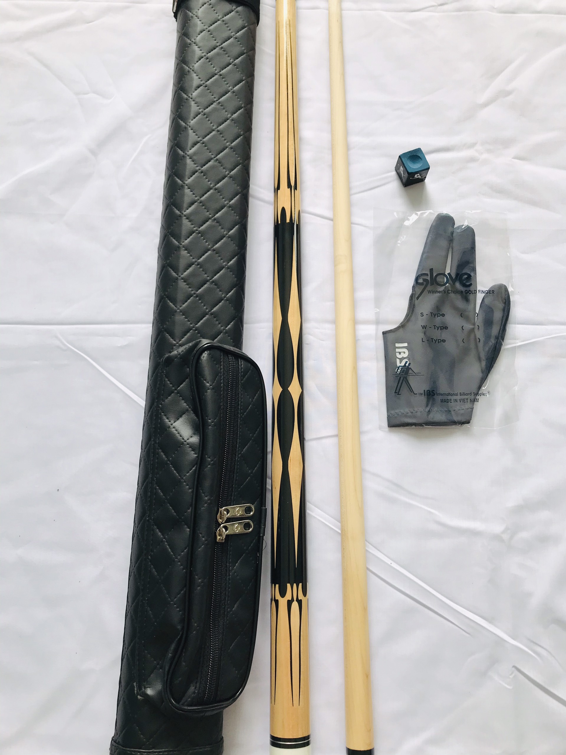 [HCM]Combo cơ bida lỗ pool sọc đen dành cho người mới