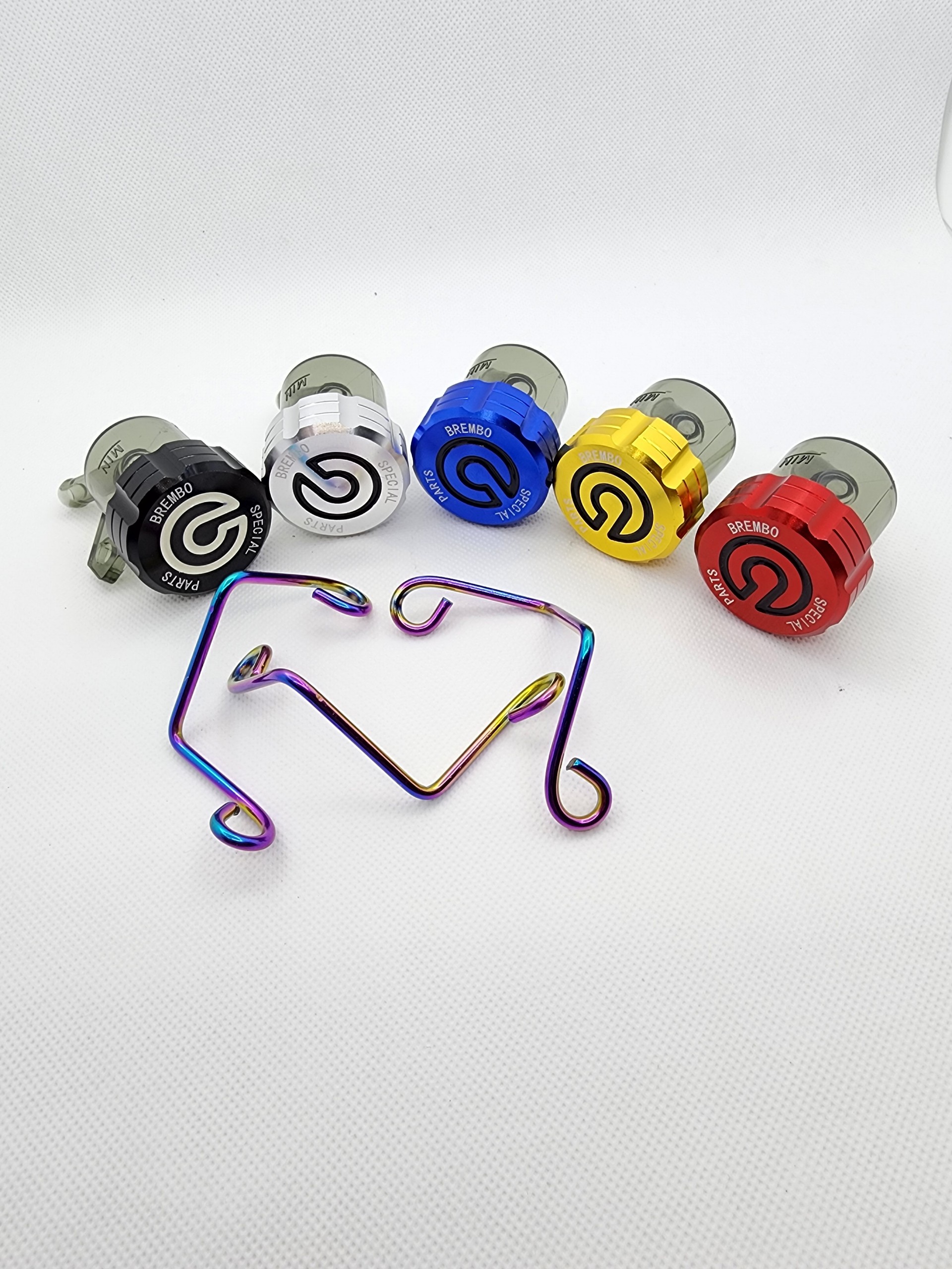 Bình dầu màu khói nissin - brembo nắp nhôm cho mọi loại xe