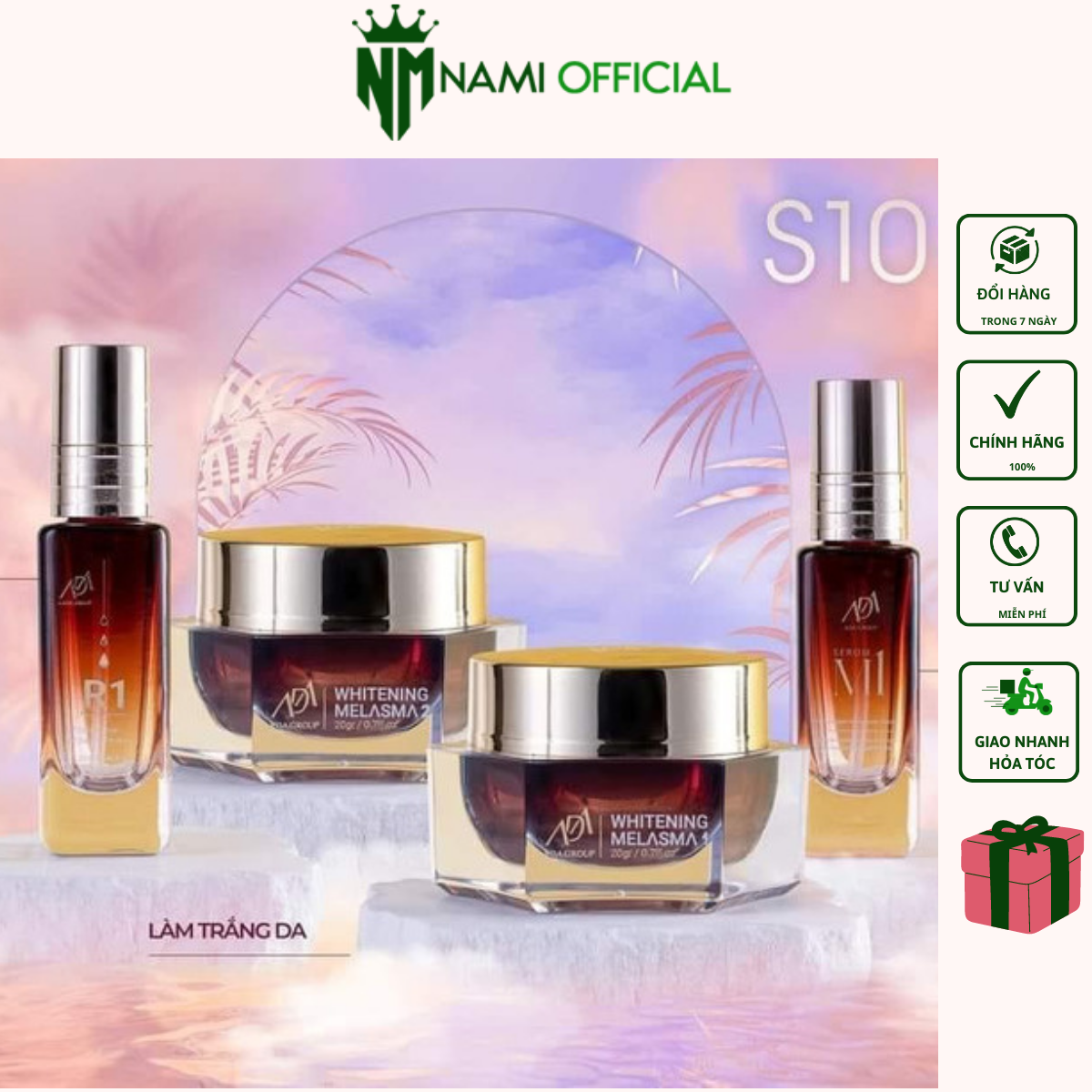 Bộ nám tại nhà s10 white ada group