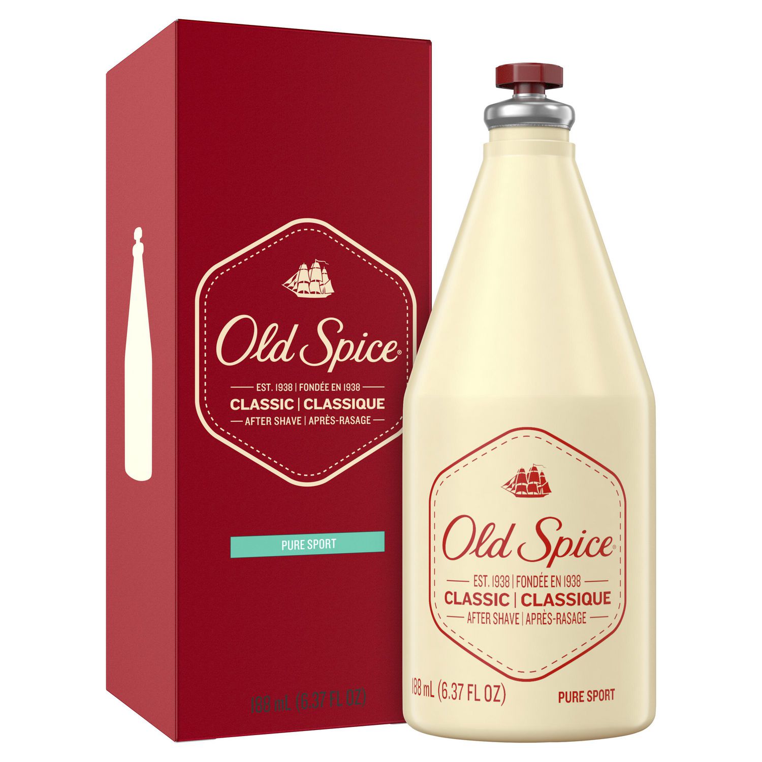 Nước hoa dùng sau khi cạo râu Old Spice Classic After Shave Pure Sport 188ml (Mỹ)