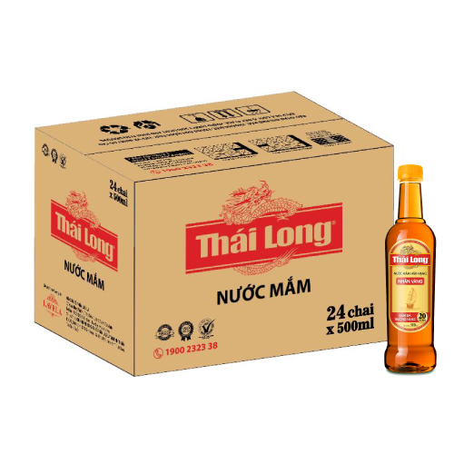 Thùng 24 chai nước mắm thái long nhãn vàng 20n