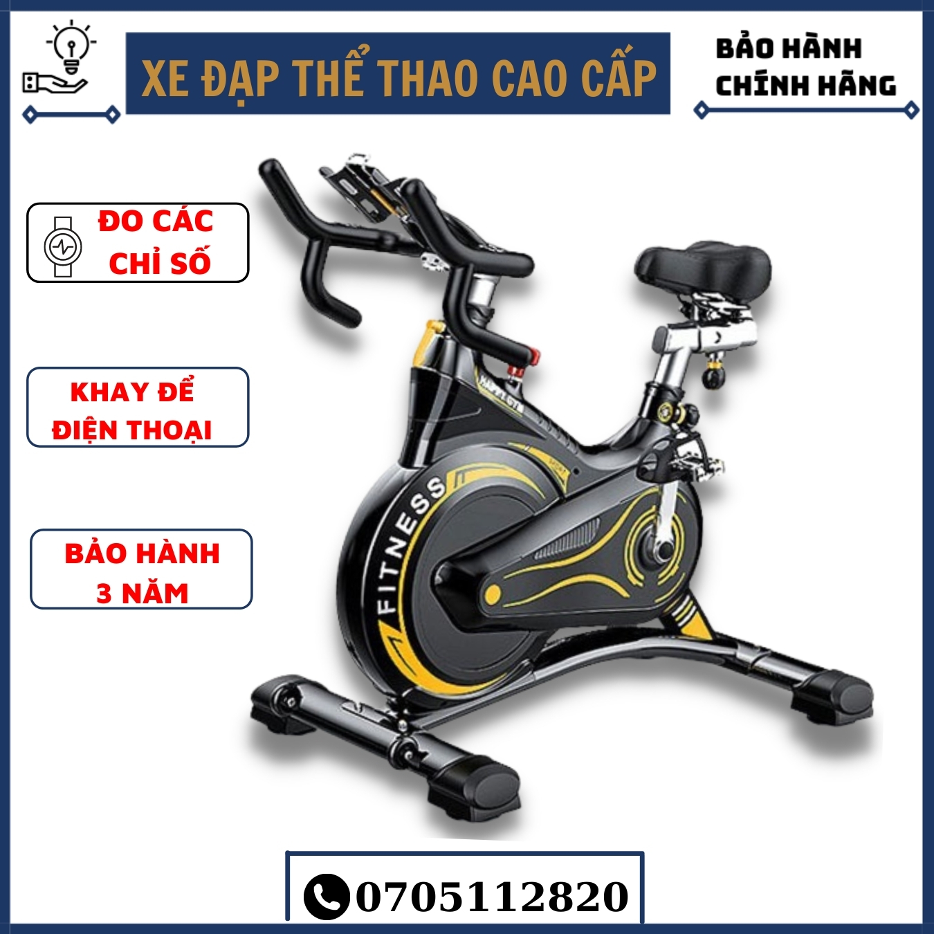 Xe đạp thể dục cao cấp, xe đạp thể dục thể thao chất lượng, xe đạp thể dục chính hãnh tại nhà