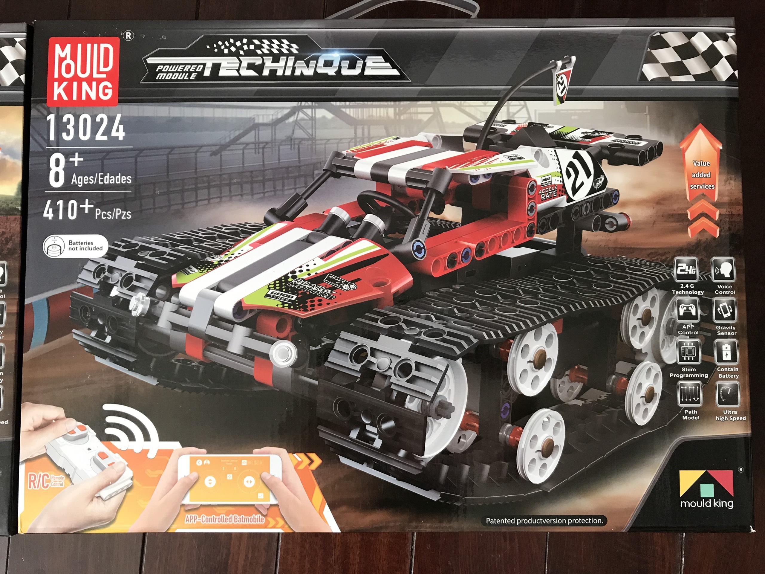 Đồ chơi lắp ráp xe đua địa hình bánh xích điều khiển từ xa Mould King 13024