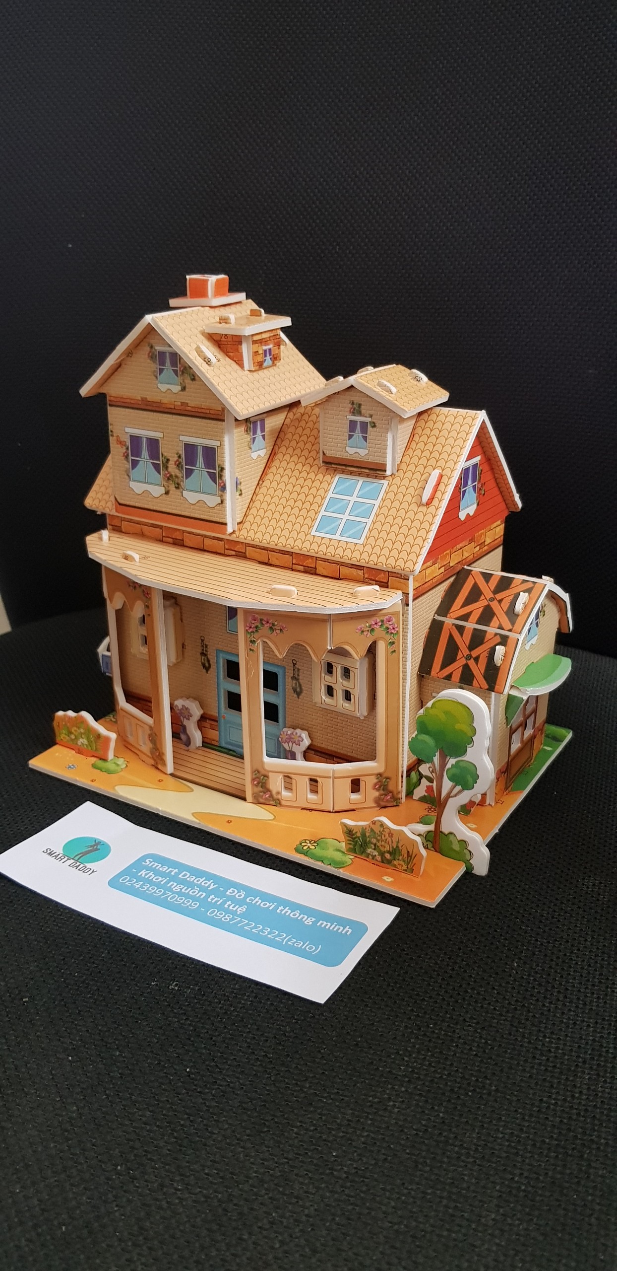 [Loại to]Tranh ghép mô hình ngôi nhà 3D dành cho Bé tự lắp ráp sáng tạo - xếp hình lắp ghép