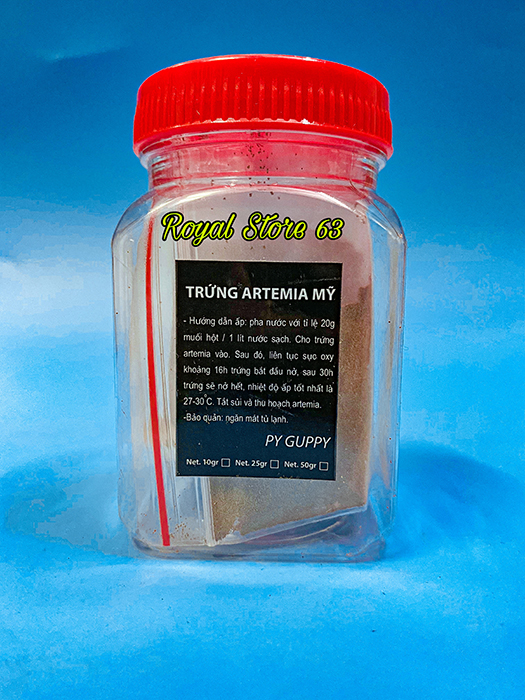 Artermia ấp nở nước mặn Mỹ tỷ lệ nỡ cao cho cá cảnh guppy, betta (10gram)