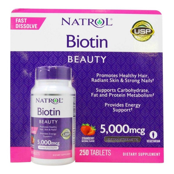 Biotin beauty - đẹp da, mọc tóc, móng khoẻ 5000mcg 250 viên