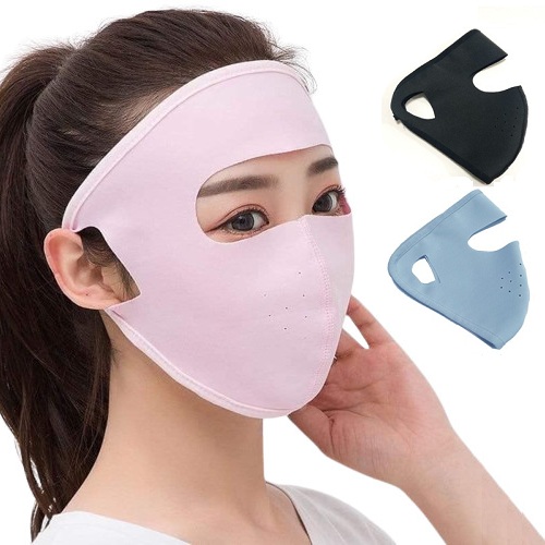 Khẩu trang ninja vải che kín mặt gò má trán chống nắng chống tia uv hot hè