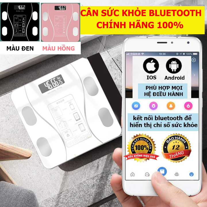 [RẺ NHÂT SÀN] Cân Sức Khỏe, Cân điện tử sức khoẻ thông minh Digital Weight DW503 [Kết nối bluetooth đo chỉ số]
